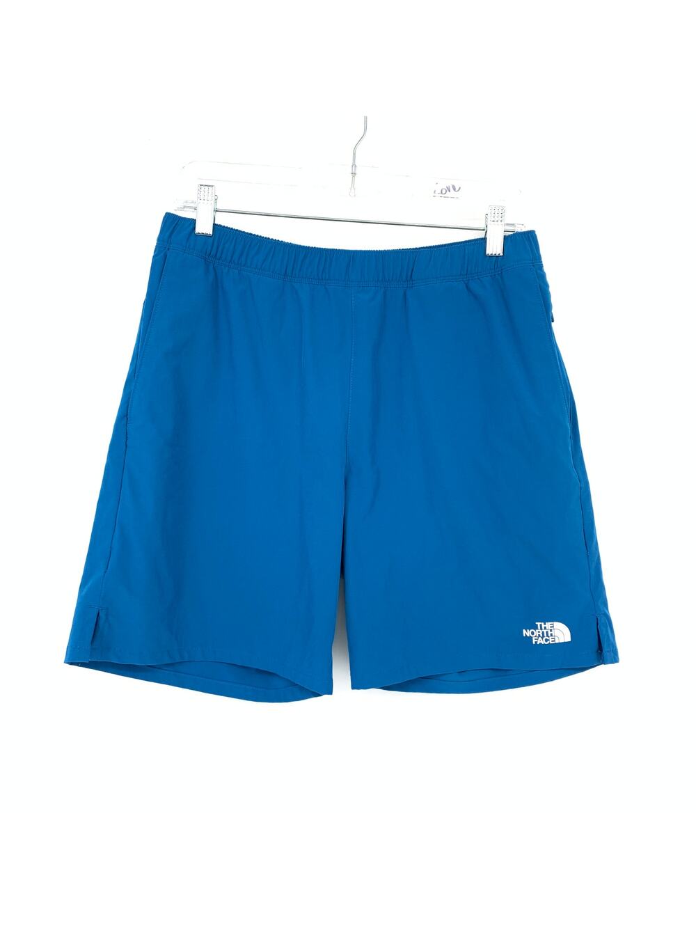 The North Face Pull On Casual Athletic Shorts Mens Sz Medium Blue Elastic Waist